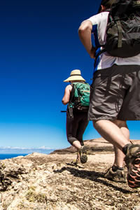 ruta de senderos en La graciosa